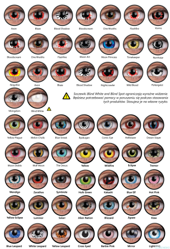 ColourVue Crazy - 2 sztuki Moc : 0.00 (ROCZNE SOCZEWKI)